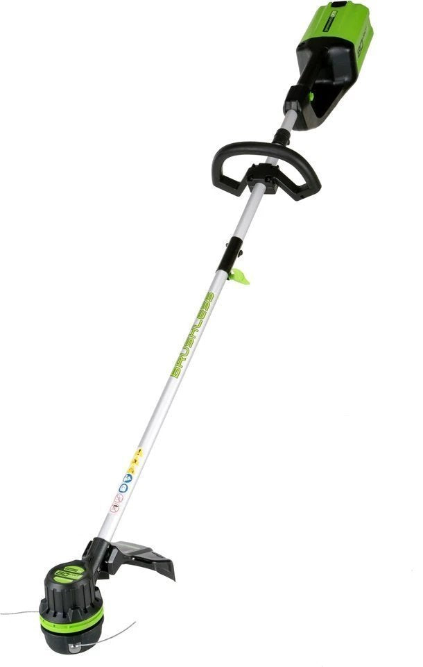 Greenworks 80V 21” Lawn Mower, 13” String Trimmer, and 730 Leaf Blower - image 2