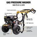 DeWalt 3600 psi 2.5 GPM Cold Water Gas Professional Pressure Washer with Honda GX200 Engine - image 3