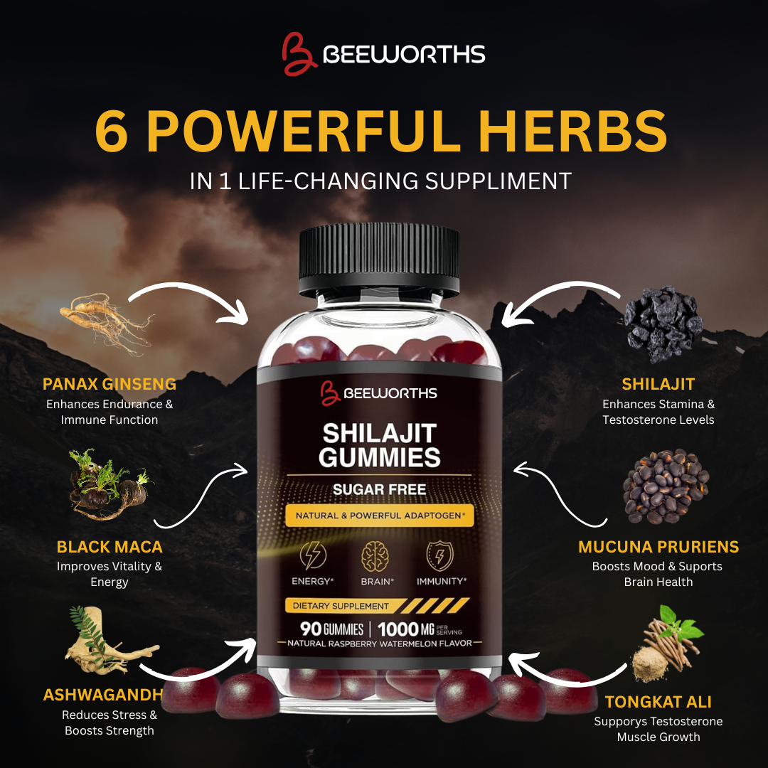 Beeworths Shilajit Sugar Free Gummies