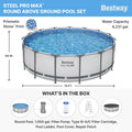 Bestway Steel Pro MAX 10 Foot x 30 Inch Round Metal Frame Above Ground Outdoor Backyard Swimming Pool Set with 330 GPH Filter Pump - image 3