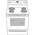 GE 30″ Freestanding Electric Range JB256DMBB - image 7