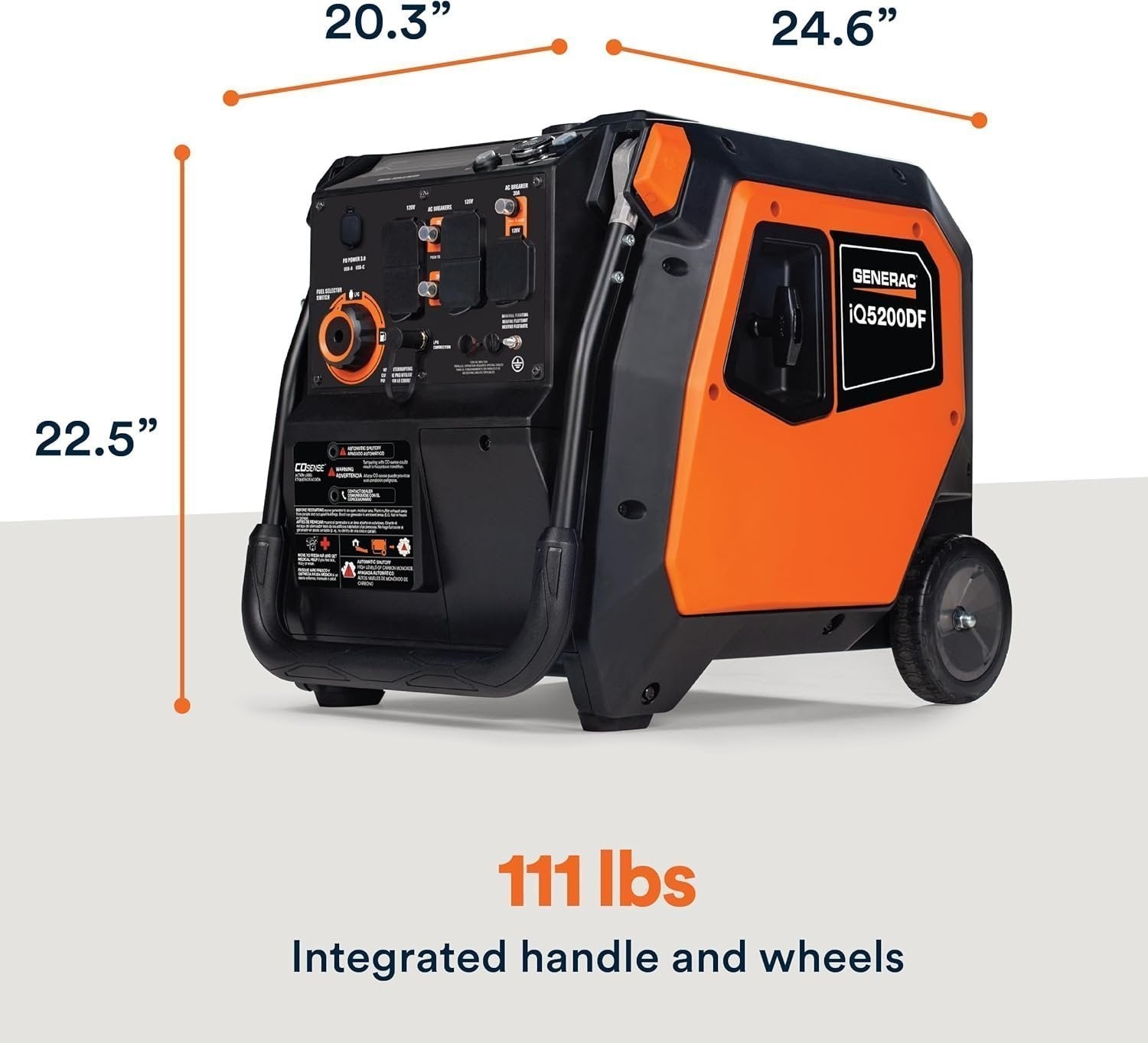 Generac iQ5200 5200W Dual Fuel Portable Inverter Generator - image 3