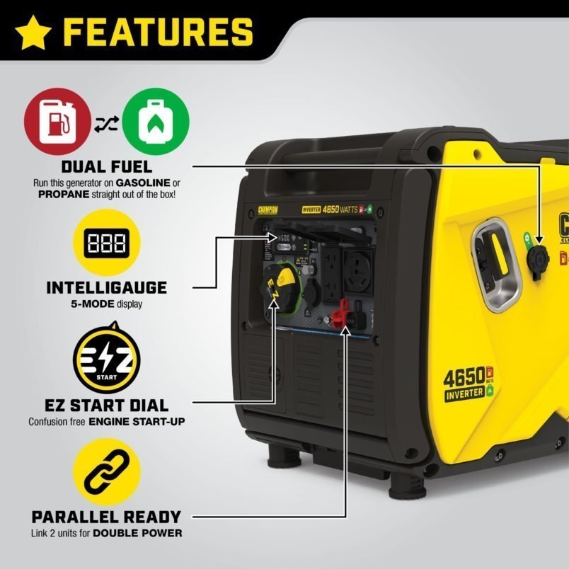 Champion 200994 3650/4650W Dual Fuel Inverter Generator - image 3