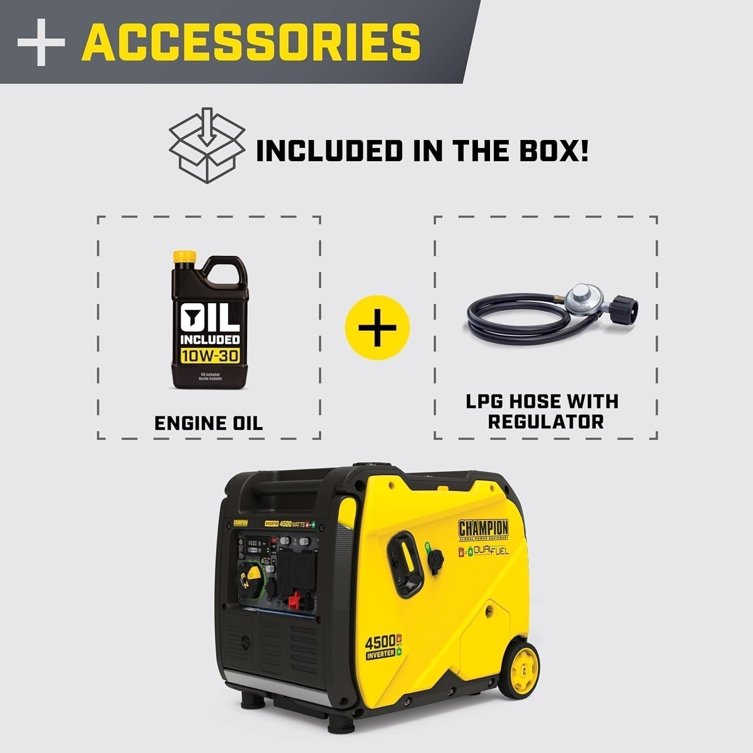 Champion 4,500-Watt Portable Dual Fuel Inverter Generator 200991 - image 3