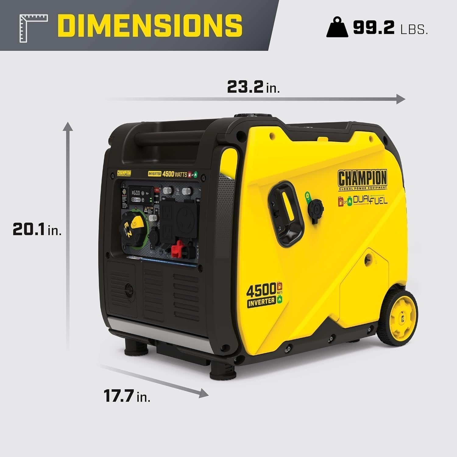 Champion 4,500-Watt Portable Dual Fuel Inverter Generator 200991 - image 4