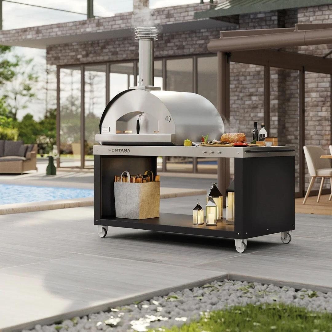 Fontana Forni Mangiafuoco Wood-Fired Pizza Oven – Stainless – FTMF-S