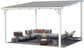 Aecojoy 12 ft x 12 ft White Aluminum Pergola with Canopy - image 2
