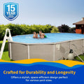 Belize 12-ft x 24-ft Oval 52-in Deep 6-in Top Rail Metal Wall Swimming Pool Package - image 4