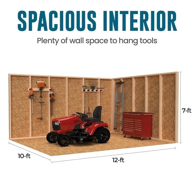 Heartland Asheville 10-ft x 12-ft Gable Style Wood Outdoor Storage Shed - image 7