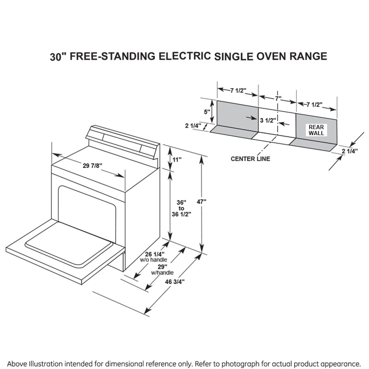 GE 30″ Freestanding Electric Range JB256DMBB - image 8