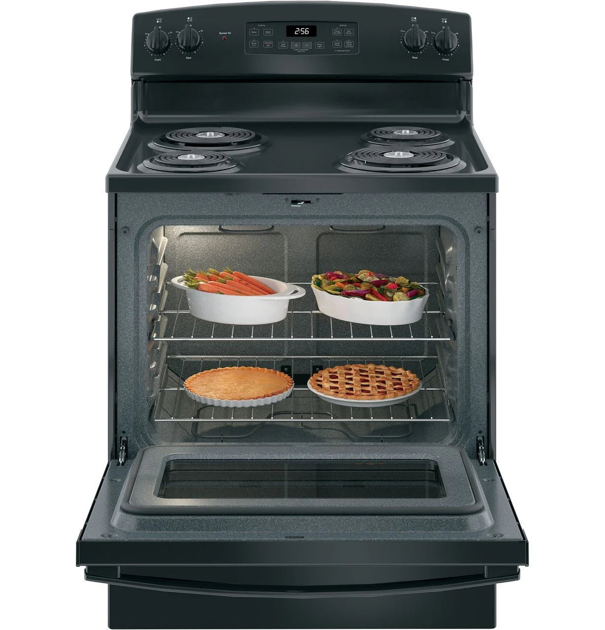 GE 30″ Freestanding Electric Range JB256DMBB - image 4