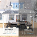 Aecojoy 12 ft x 12 ft White Aluminum Pergola with Canopy - image 3