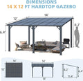 Aecojoy 14×12 ft Aluminum Pergola with Canopy - image 2