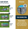 Bestway APX 365 18’x52″ Round Above Ground Swimming Pool Set with Pump & Ladder - image 4