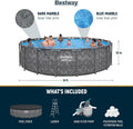 Bestway APX 365 18’x52″ Round Above Ground Swimming Pool Set with Pump & Ladder - image 5