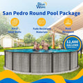 Blue Wave San Pedro 24-ft Round 52-in Deep 6-in Top Rail Above Ground Steel Wall Swimming Pool - image 3