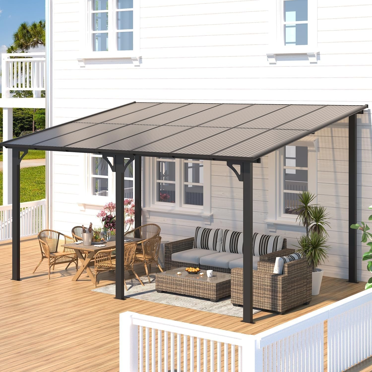 Aecojoy Aluminum Pergola with Canopy - image 2