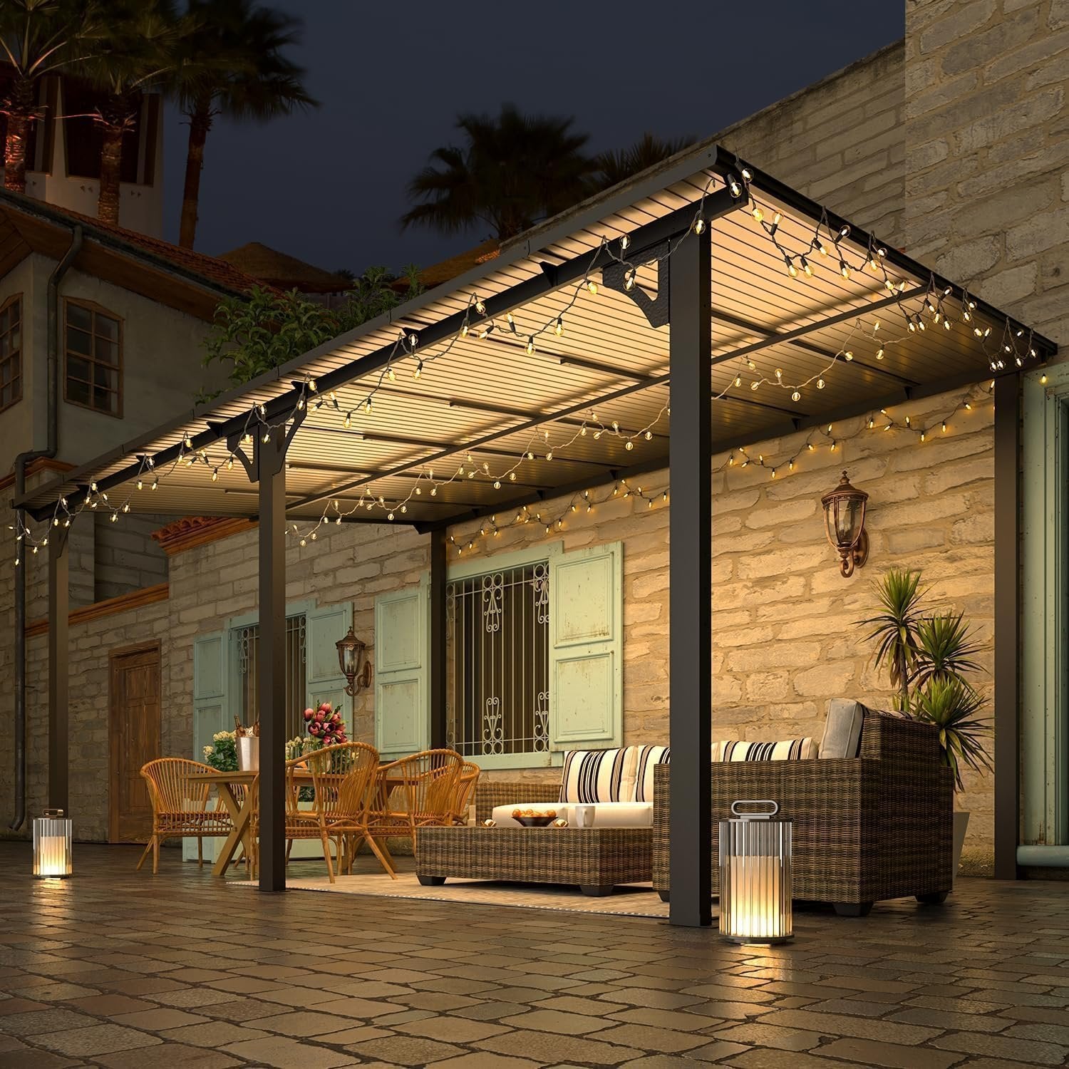 Aecojoy Aluminum Pergola with Canopy - image 4