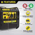 Champion 4250-Watt Dual Fuel RV Ready Open Frame Inverter Generator - image 5