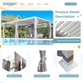 EROMMY 12’x24′ Outdoor Louvered Pergola Gazebo - image 3