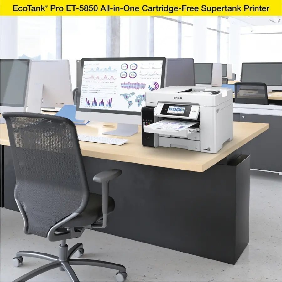Epson EcoTank Pro ET-5850 Wireless Color All-in-One Supertank Printer C11CJ29201 - image 3