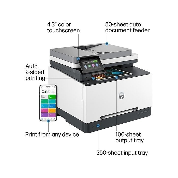 HP Color LaserJet Pro MFP 3301fdw | Color | Print, copy, scan, fax | Wireless | 499Q5F#BGJ