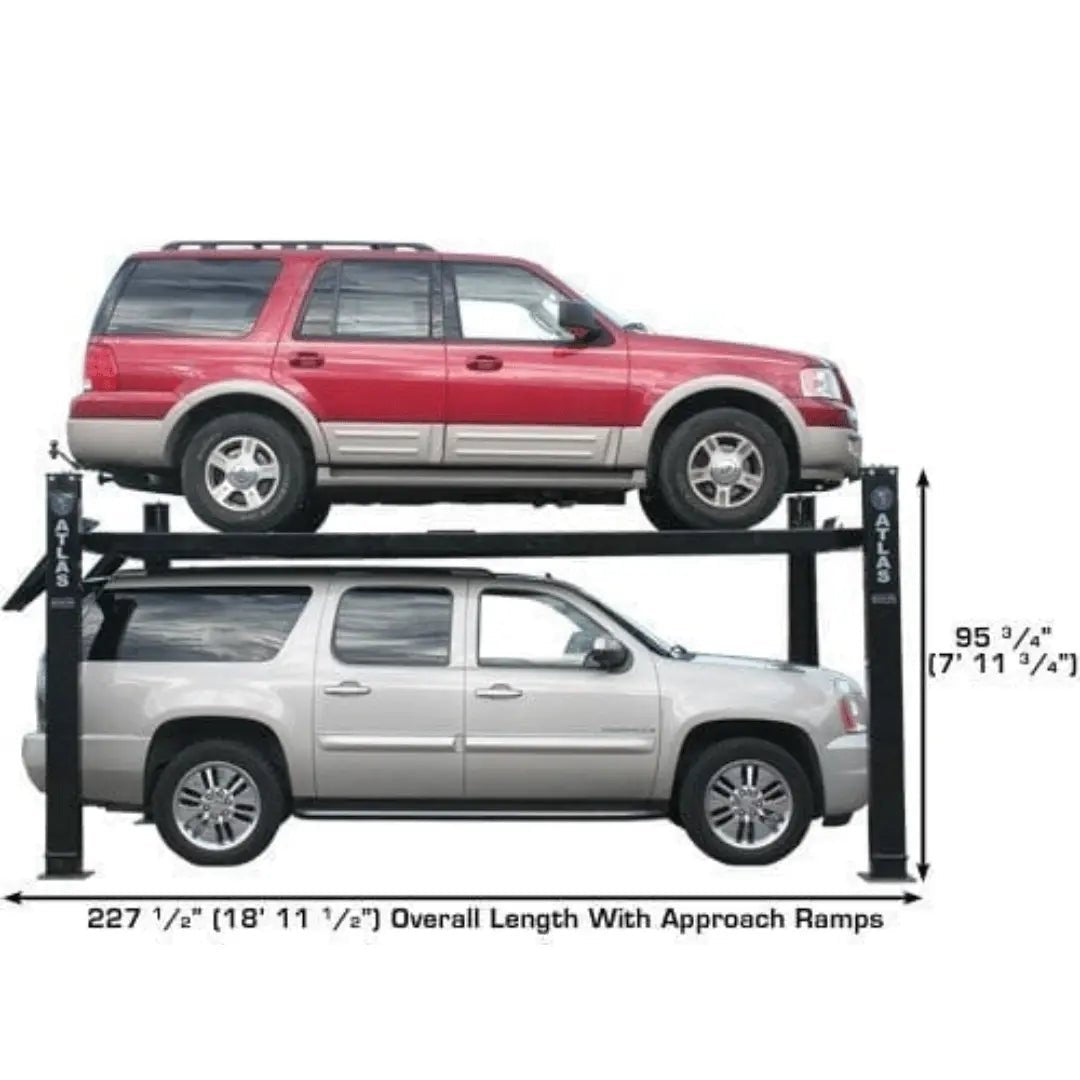 Atlas Pro9000 4 Post Lift with RJ6 Rolling Jacks - image 2