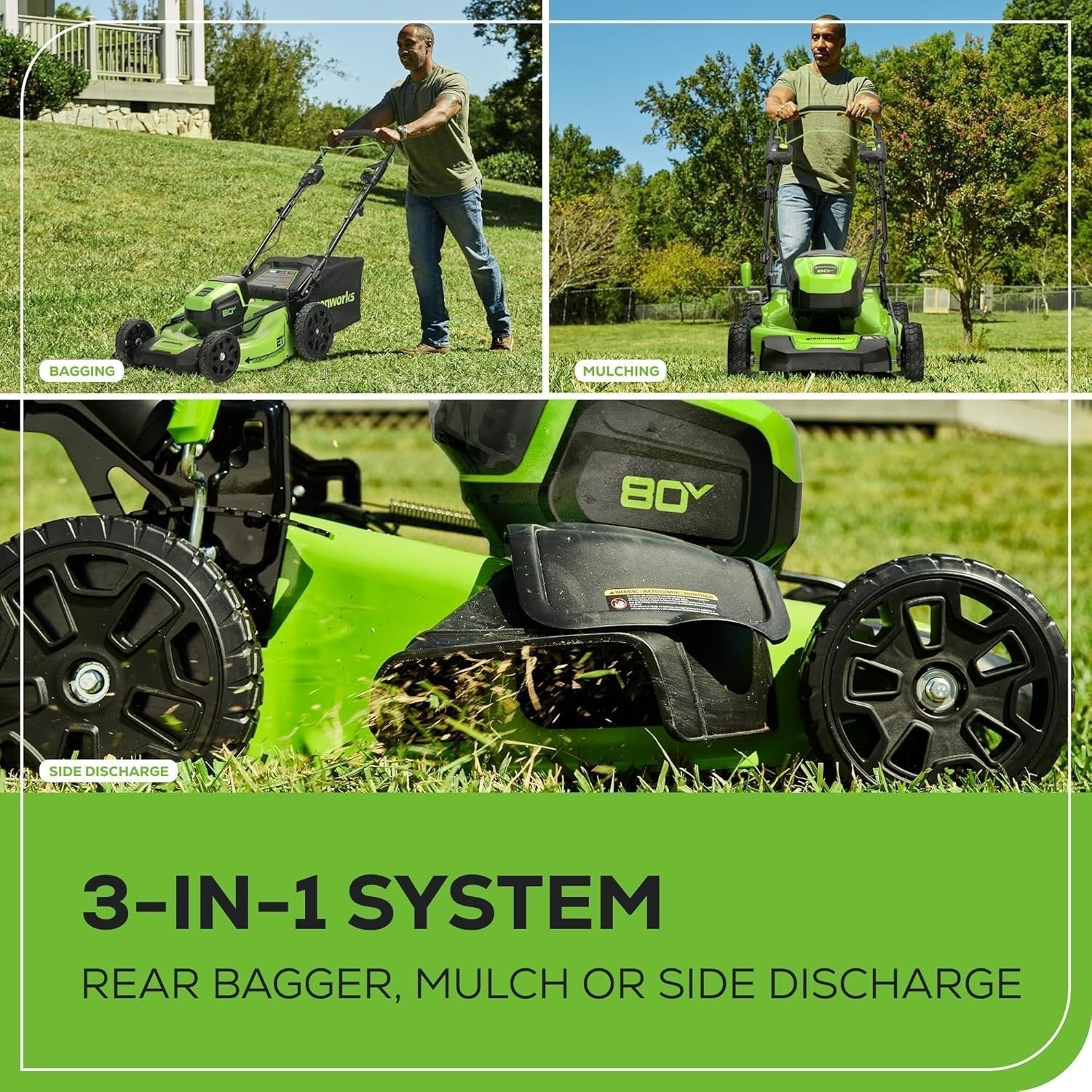 Greenworks 80V 21″ Cordless Self-Propelled Lawn Mower - image 2