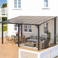 Aecojoy 10 ft. x 14 ft. Dark Gray Aluminum Patio Cover - image 5
