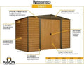 Arrow WR1012 Woodridge EG Steel Storage Shed, 10 by 12-Feet - image 4