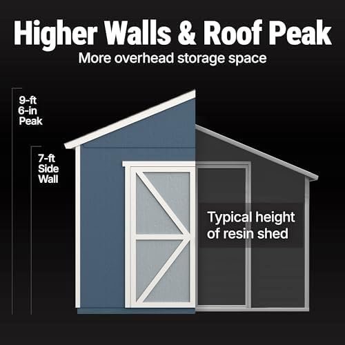 Handy Home Products Rookwood 10×12 Do-It-Yourself Wooden Storage Shed- Does not Include Floor kit, Paint, or Roofing Shingles - Bee Worths
