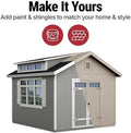 Handy Home Products Windemere 10×12 Do-it-Yourself Wooden Storage Shed with Floor, Beige - Bee Worths