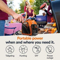 Generac 8251 GP2500i 2,500-Watt Gas Powered Portable Inverter Generator – Compact and Lightweight Design – Produces Clean, Stable Power – COsense Technology – CARB Compliant – Orange/Black - image 2