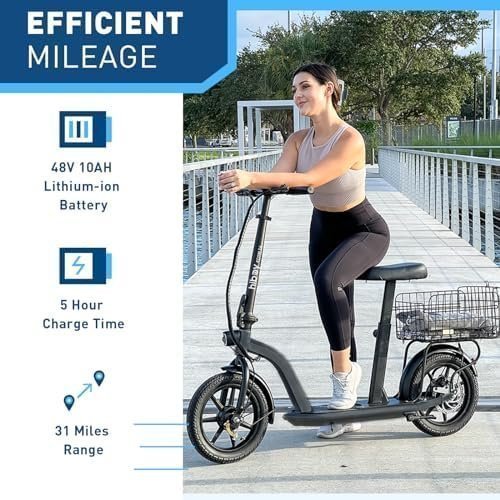 Hiboy MAX Pro Electric Scooter, 46.6 Mi Long Range, 22 MPH Power by 650W MAX Motor, 11” Pneumatic Tires, Split Hub Design, Dual Suspension, 265lbs MAX Load, Commuting Electric Scooter for Adults - Bee Worths