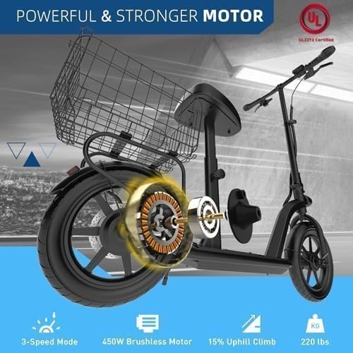 Hiboy MAX Pro Electric Scooter, 46.6 Mi Long Range, 22 MPH Power by 650W MAX Motor, 11” Pneumatic Tires, Split Hub Design, Dual Suspension, 265lbs MAX Load, Commuting Electric Scooter for Adults - Bee Worths