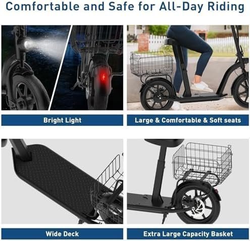 Hiboy MAX Pro Electric Scooter, 46.6 Mi Long Range, 22 MPH Power by 650W MAX Motor, 11” Pneumatic Tires, Split Hub Design, Dual Suspension, 265lbs MAX Load, Commuting Electric Scooter for Adults - Bee Worths