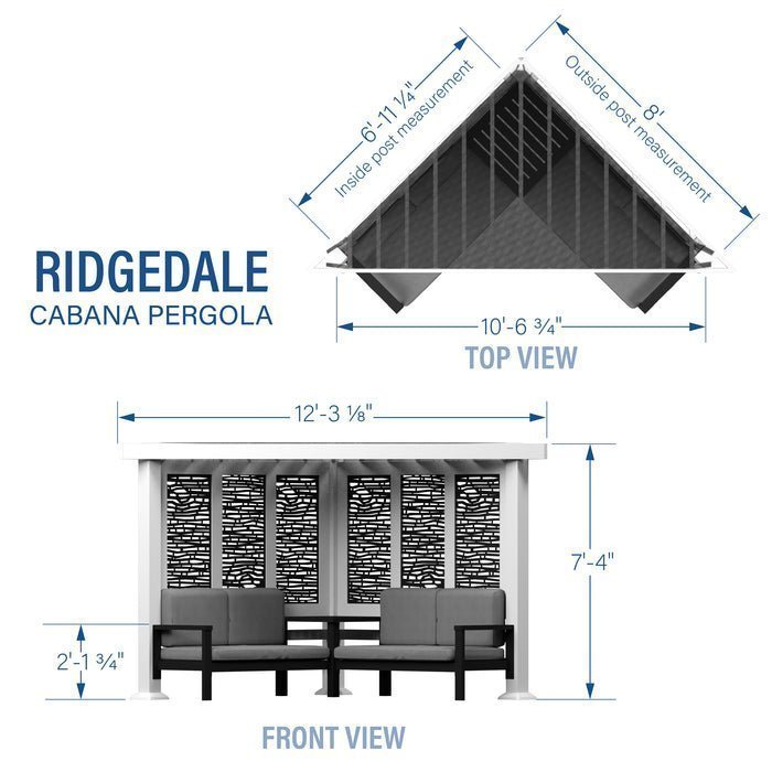 Backyard Discovery Ridgedale Modern Steel Cabana Pergola - image 2