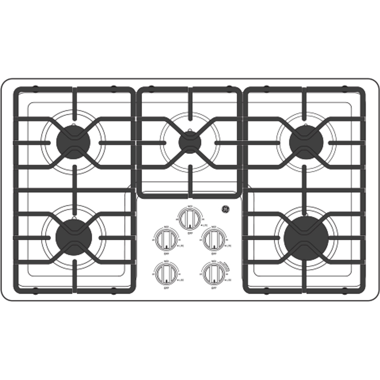 GE 36″ Built-In Gas Cooktop JGP3036SLSS - image 2