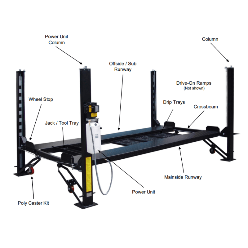 FP8K DX XLT 8,000lb 4 Post Lift – Extra Long/Tall - image 2