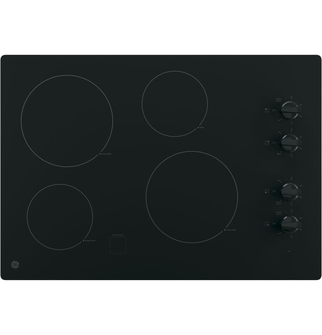 GE 30″ Built-In Knob Control Electric Cooktop JP3030DWBB