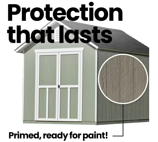 Handy Home Meridian Wooden Storage Shed – Multiple Sizes - image 4